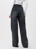 Donkergrijze loose fit jeans