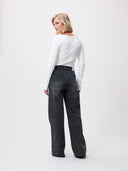 Donkergrijze loose fit jeans