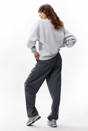 Lichtgrijze raglan sweater