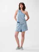 Lichtblauwe denim shorts