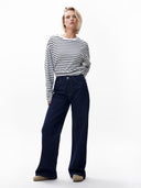 Donkerblauwe loose fit jeans