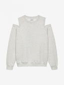 Grijze sweater met open schouders