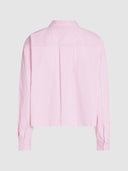 Gestreepte roze blouse liv