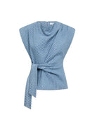 Blauwe denim pleat top antocc