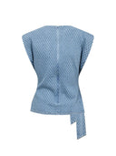 Blauwe denim pleat top antocc