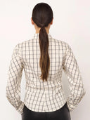 Off-white geruite blouse bisocc