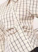 Off-white geruite blouse bisocc