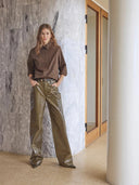 Bruine padded blouse teffacc