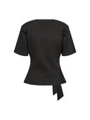 Zwart t-shirt met knoopdetail orianecc