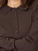 Fijngebreide polo knit corycc