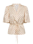 Zijdelook blouse cambriacc dot ss blouse