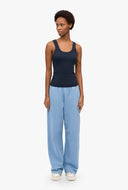 Basis tank top met rib