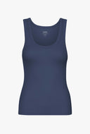 Basis tank top met rib