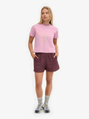 Bordeauxrode linnen shorts
