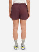 Bordeauxrode linnen shorts