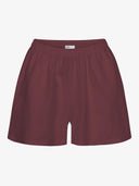 Bordeauxrode linnen shorts