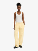 Lichtgeel straight leg sweatpants