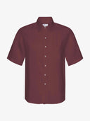 Bordeauxrode linnen blouse