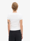 Aangesloten t-shirt met rib