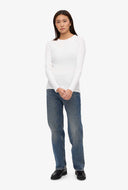 Organic longsleeve met rib
