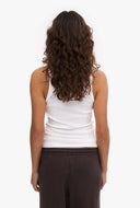 Basis tank top met rib