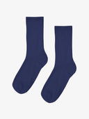 Classic organic sokken in marine blue