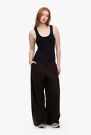 Basis tank top met rib