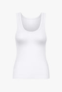 Basis tank top met rib
