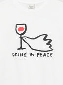 Wit t-shirt met opdruk vadstena