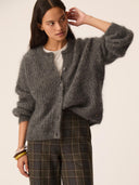 Grijs wollen vest alma