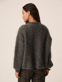 Grijs wollen vest alma