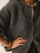 Grijs wollen vest alma