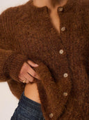 Bruin wollen vest alma