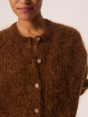Bruin wollen vest alma