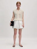 Off-white gehaakte top mina