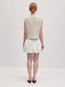 Off-white gehaakte top mina