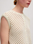 Off-white gehaakte top mina