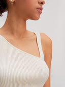 Asymmetrisch gebreide top coralie