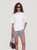 Wit asymmetrisch t-shirt sora