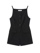 Zwart getailleerd gilet viola