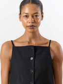 Zwart getailleerd gilet viola