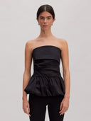 Zwarte mouwloze top lucie