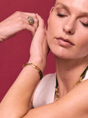 Armband met touw en gouden schakels marrakech