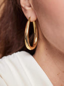 Gouden ovale oorbellen