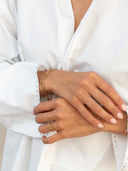 Fijne armband met grote ovale schakel