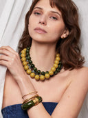 Groene ketting met grote ronde kralen