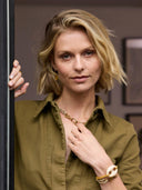 Ketting met touw en gouden schakels desert
