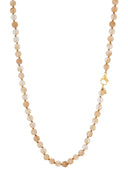 Warmgele lange gemstone ketting