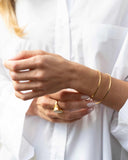 Ring met parelmoer steen - 18