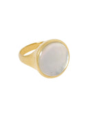 Ring met parelmoer steen - 18